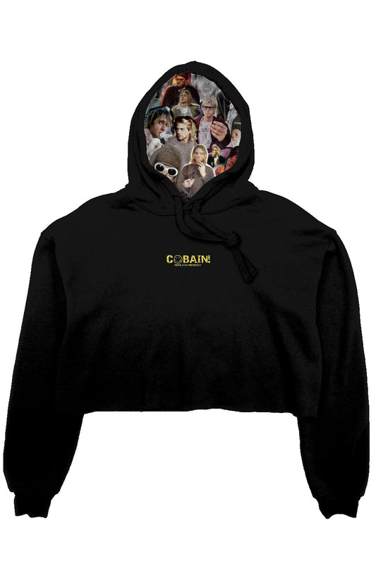 Zeitgeist “Cobain!” crop fleece hoodie